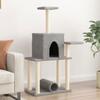 VidaXL Cat Tree with Sisal Scratching Posts Light Grey 122 Cm 172089