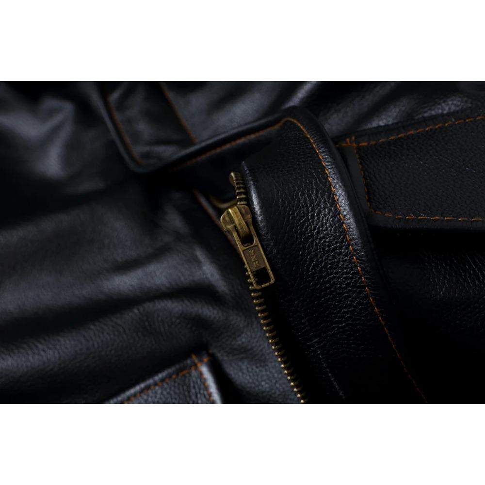 Chinese Size Men Leather Jacket Real Cowhide A2 Pilot Jacket Air Force Flight Jackets Men's Leather Aviator Jacket