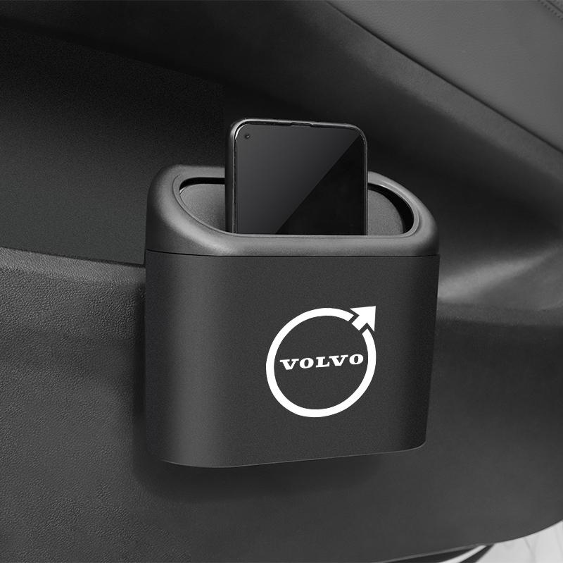 dygeh0 1L Portable Car Storage Box Hanging Mini Trash Can For Volvo XC90 V90 V60 XC60 V40 S80 S60 S90 C40 XC40 V70 XC70 C30 C70 EX90