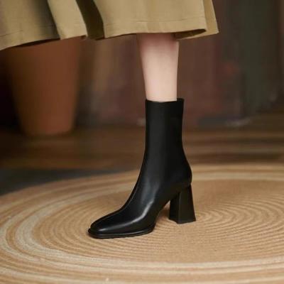 Модные ботильоны в стиле ретро, мягкие однотонные ботильоны высокого качества до щиколотки для женщин, по акции, новинка, тренд 2025, ботинки женские, короткая обувь