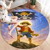 Luffy D Round Area Rug Carpet Rug For Living Room Bedroom Sofa Playroom Decor Nonslip Floor Mat