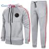 Men's Hooded Athletic Tracksuit Full Zip Casual Jogging Gym Sweat Suits