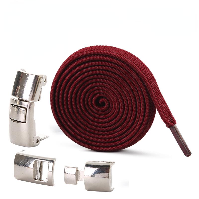 Новые шнурки для обуви без завязок, эластичные шнурки с замком для детей и взрослых, быстрые ленивые шнурки с металлическим замком, шнурки для обуви