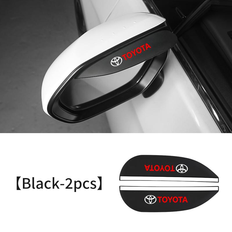AACT1 2PCS Car Rearview Mirror Rain Shield Stickers Rain Eyebrow For Toyota Corolla Yaris Camry Prius RAV4 CHR Hilux Aygo Accessories