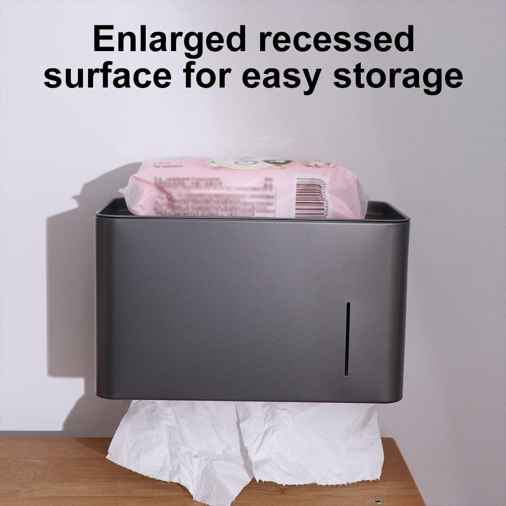 Waterproof Bathroom Tissue Rack Non Perforated Tissue Storage Case No Punching Roll Paper Box  Home