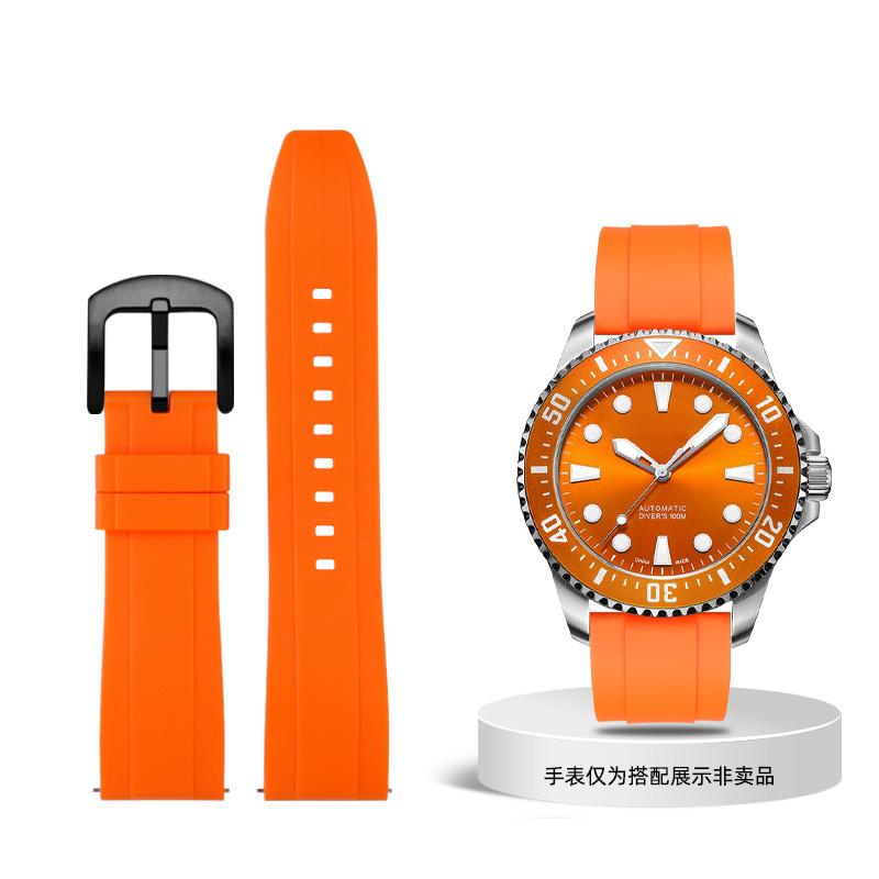 Классический резиновый ремешок для часов Seiko Citizen Omega Quick Release 20 мм 22 мм 24 мм, силиконовый ремешок Tropic, ремешок для смарт-часов