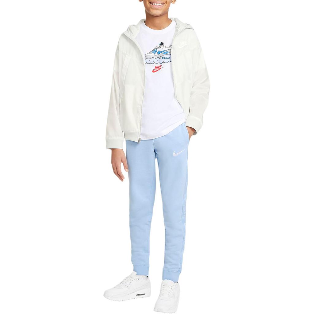 Детские вязаные спортивные штаны Nike Swoosh светло-голубые DA0771-436