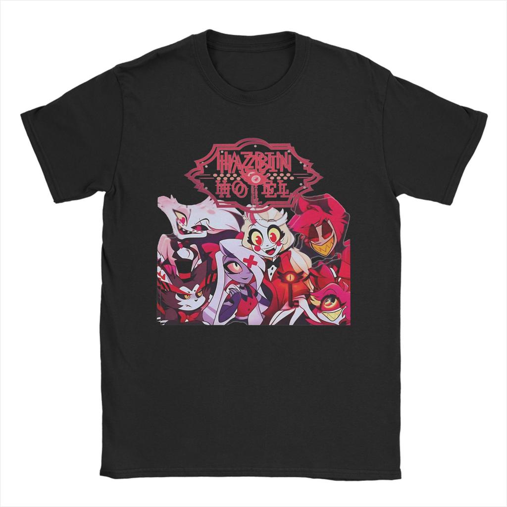 Футболка Hazbins Hotels Huskerdust на День святого Валентина Мужская Женская Юмористическая 100% Хлопковая Футболка с Круглым Вырезом и Коротким Рукавом Оригинальные Топы