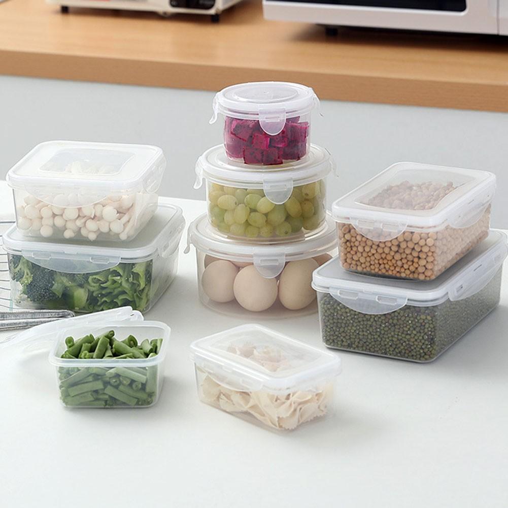 3 шт. Коробка для хранения продуктов питания Коробка для хранения свежих пластиковых контейнеров для пищевых продуктов