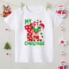 My 7th Christmas Printed 1-9 Christmas Child Clothes Boys Girls Short Sleeve T-shirt Kids Graphic Tee Xmas Holiday T Shirt Gifts