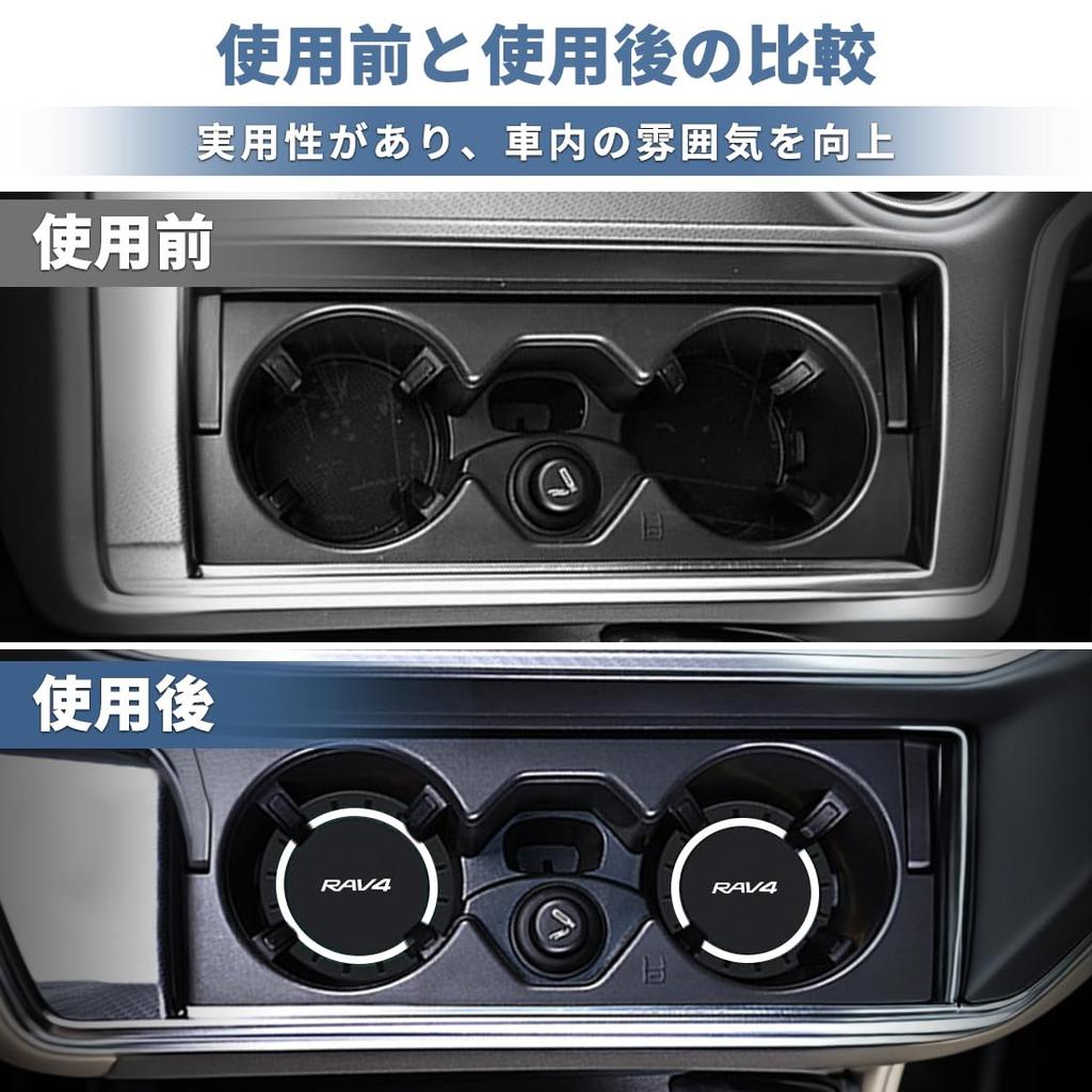 RAV4 Dedicated Drink Holder Pad with Logo RAV4 2.8 x 2.8 inches (7 x