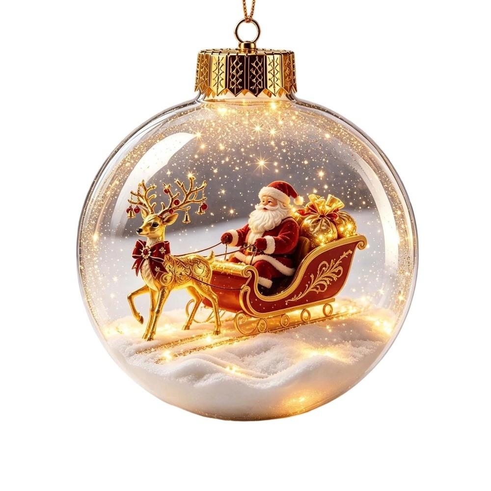 Acrylic Xmas Tree Pendants Pre-Lit Holiday Ornament Ball NEW Party Ornament  Home Decor