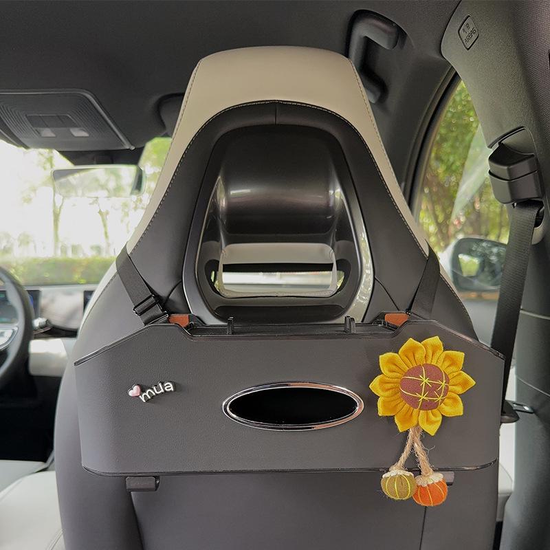 Органайзер на спинку сиденья автомобиля с держателем для салфеток и подстаканником - Многофункциональный органайзер