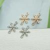 Double Hole Diamond Snowflake Pendant - High-End DIY Alloy Jewelry Accessory