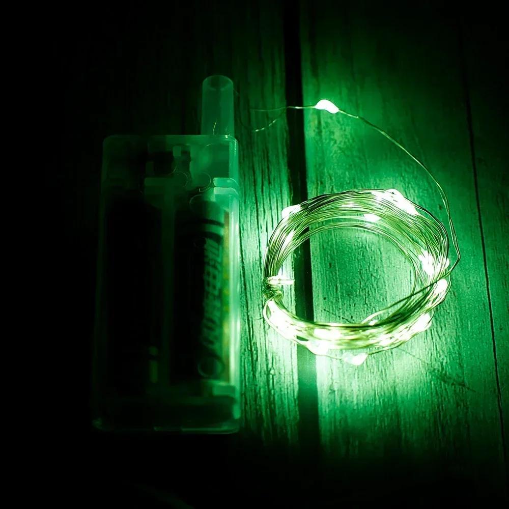 Светодиодные гирлянды из медной проволоки на батарейках, гирлянда, водонепроницаемая, наружная, сказочная подсветка, рождественская, свадебная вечеринка, декор, оптовая продажа