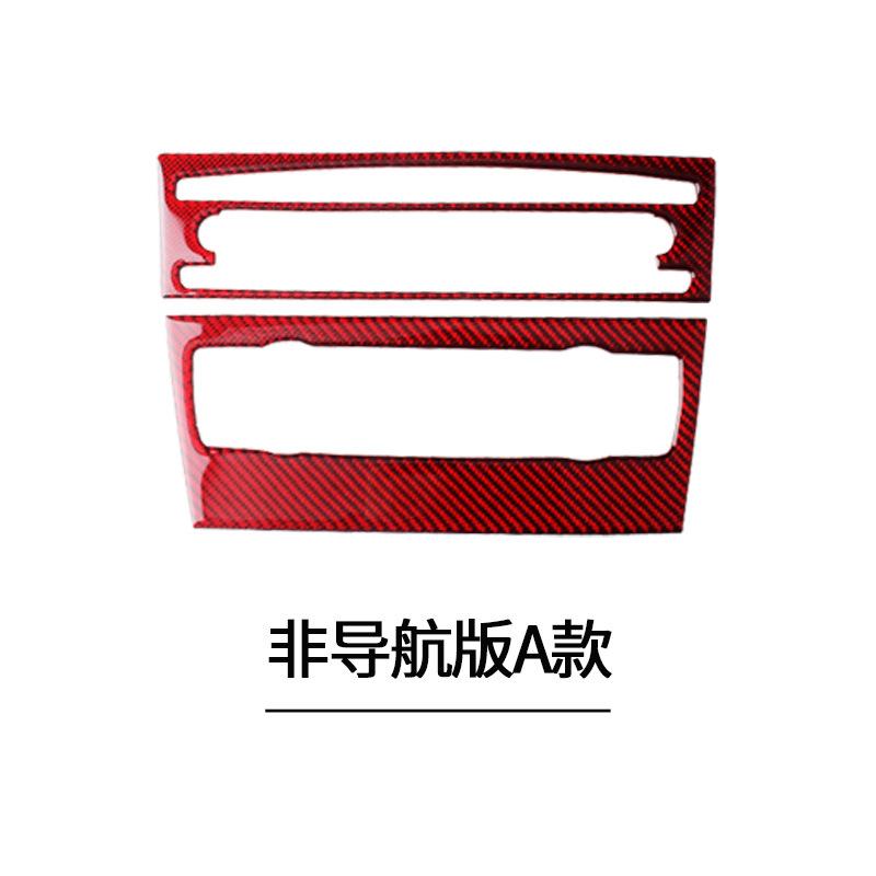 for BMW 3 Series e90 interior modification E92 center console air conditioner cd panel carbon fiber red decorative stickers