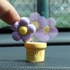 Shake Head Flower Ornament Car Small Flower Bobble Head Ornaments  Auto Interior Accessories