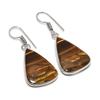 Tiger Eye Gemstone 925 Sterling Silver Jewelry Earring 1.58"