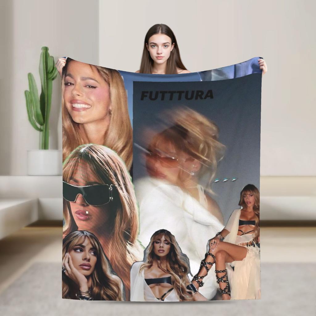 Мягкое одеяло для путешествий, офиса, певицы TINI STOESSEL, альбом Futtura 2025, плед, фланелевое покрывало для спальни, дивана, покрывало для диван-кровати