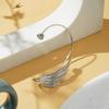 Fashion Full Diamond Wings Ear Hanging Ear Bone Clip Niche Feather Ear Clip No Ear Pierced Earrings ADM