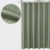 Mildew-proof Plain Waffle Shower Curtain Solid Color Bathroom Partition Curtain  Hotel