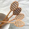 Cooking Home Wooden Handmade Saver Long Handle Stirrer Honey Dipper Spoon Mixing Stick