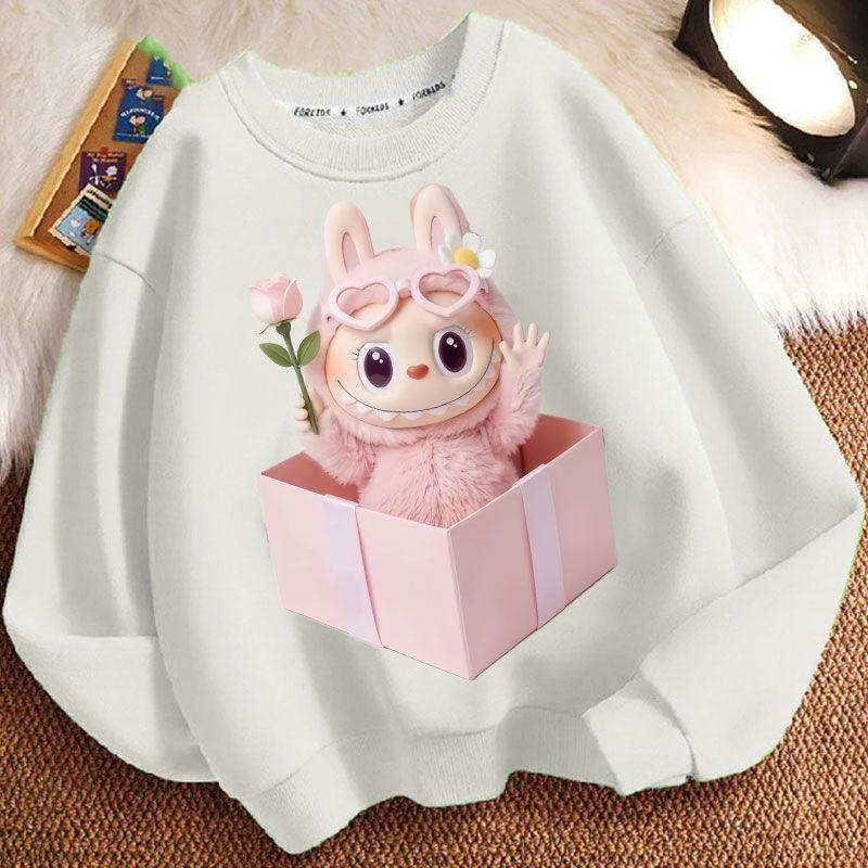 Children's Casual Round-neck Hoodie, Long-sleeved Loose Hoodie for Boys and Girls In Spring and Autumn