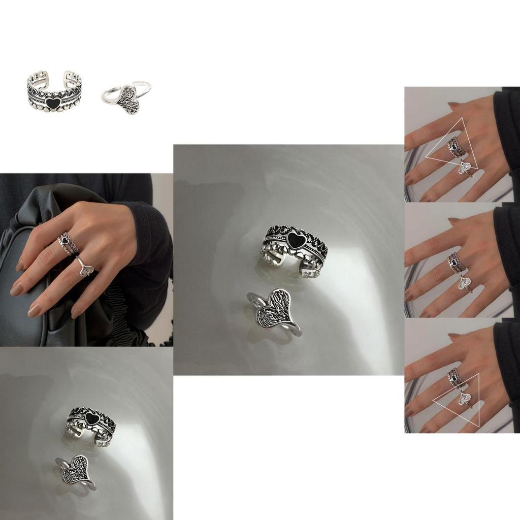 Изысканное кольцо из серебра 925 пробы «Открытое сердце» для женщин в элегантном минималистичном дизайне