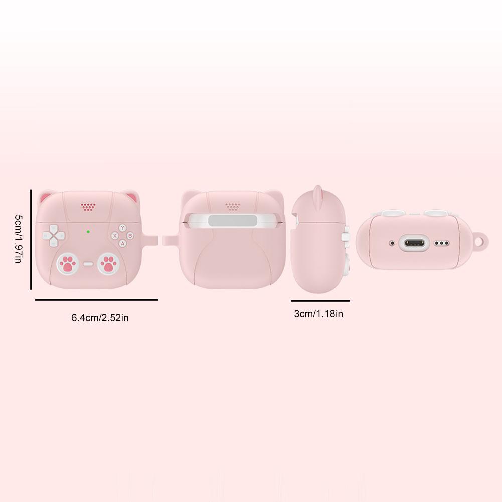 3 Pcs Earphone Case Full Silicone Protective Cover Front LED Visible Earbuds Case for AirPods 4 Wireless Wired Charging Case