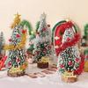 1/12 Dollhouse Mini Christmas Tree Cedar Tree Model Dollhouse Xmas Scene Decor Ornament Doll House Festival Decoration Toys