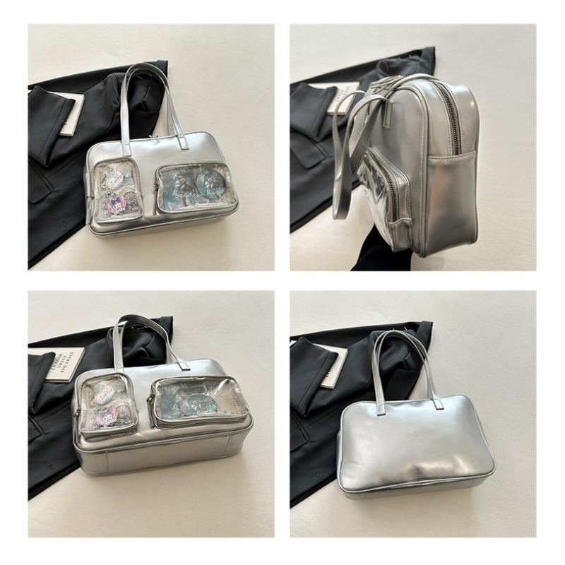 Прозрачная женская сумка из ПВХ, японский кампусный стиль, свежий и сладкий значок, новая модная сумка через плечо для известного в Интернете студента, сумочка