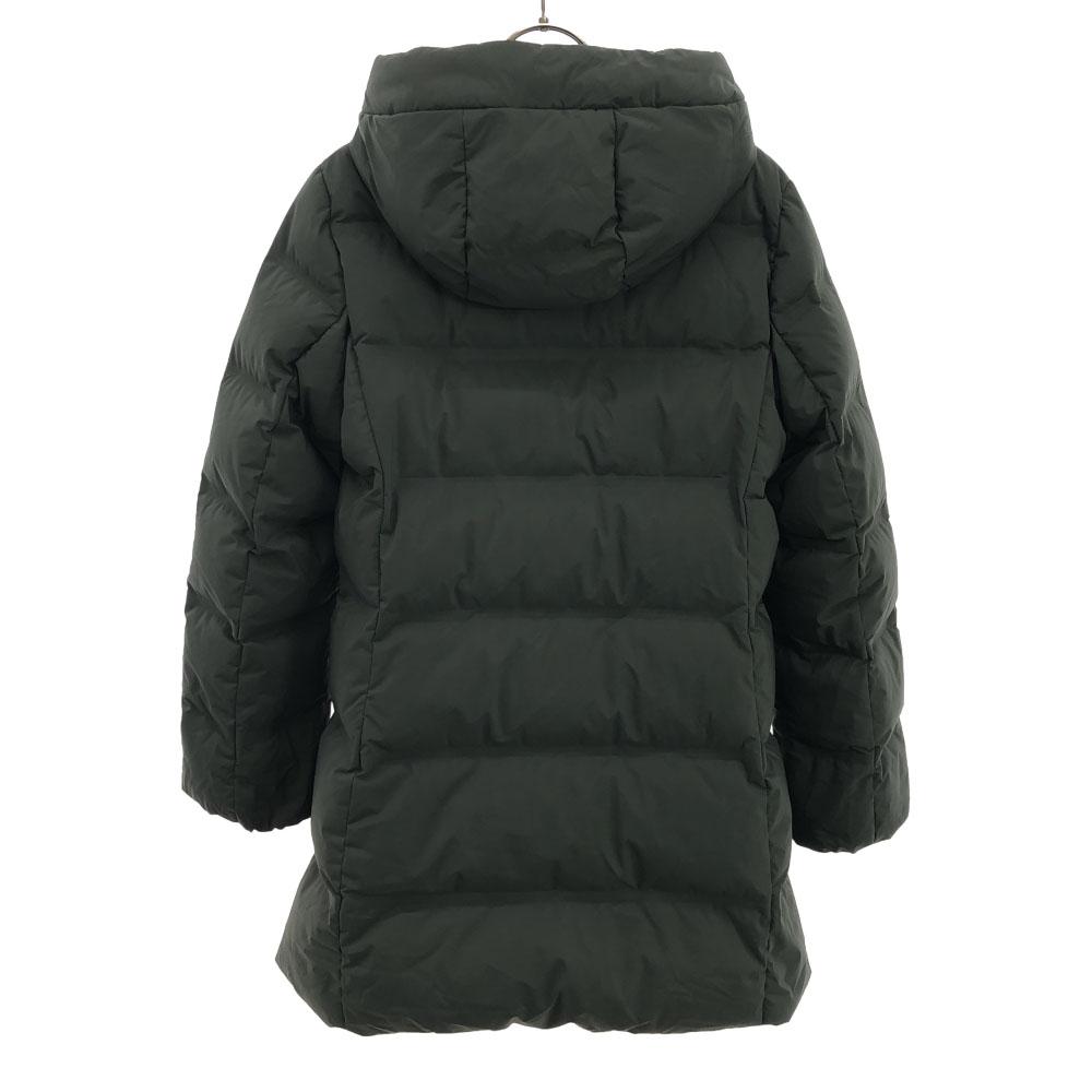 Uniqlo Бесшовное пуховое пальто S Оливковое Женское Б/У