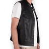 Men Vest Black Biker Motorcycle Hip Hop Waistcoat Male Faux Leather Punk Spring Sleeveless Leather Vest Plus Size Loose Casual