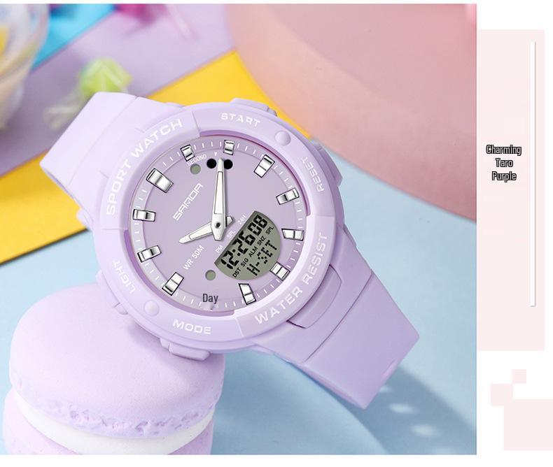 SANDA Водонепроницаемые повседневные наручные часы Dopamine Trend для мужчин и женщин