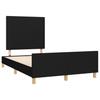 Bed Frame without Mattress Black 120 x 190 cm Fabric