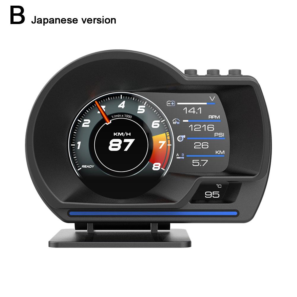 Новейший A501 OBD2 автомобильный проекционный дисплей HUD Smart Car Water&Oil Temp Turbo RPM Gauge Цифровой одометр Охранная сигнализация Автоматический счетчик