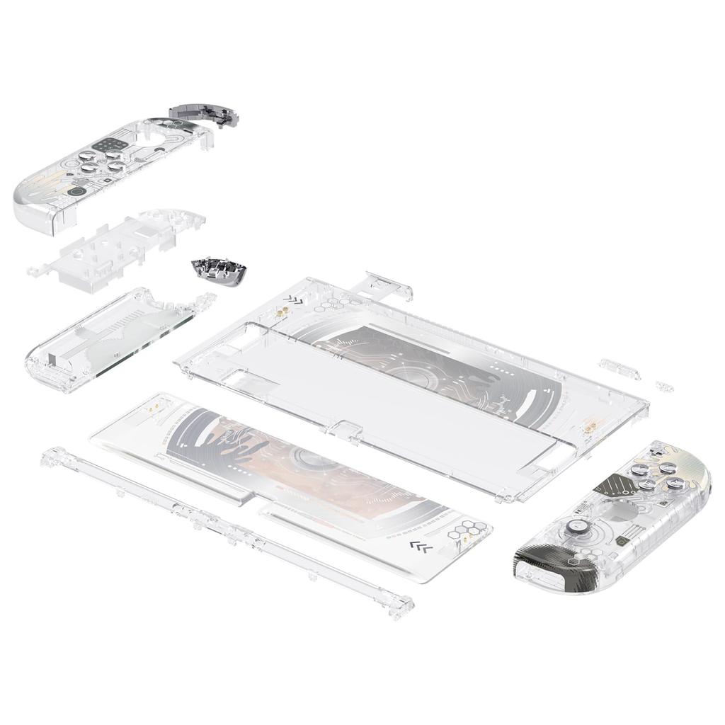 Not the Main Body Pattern Back Plate for eXtremeRate Switch Compatible with OLED PC Switch Back Switch Compatible with Switch OLED Joycon Handheld