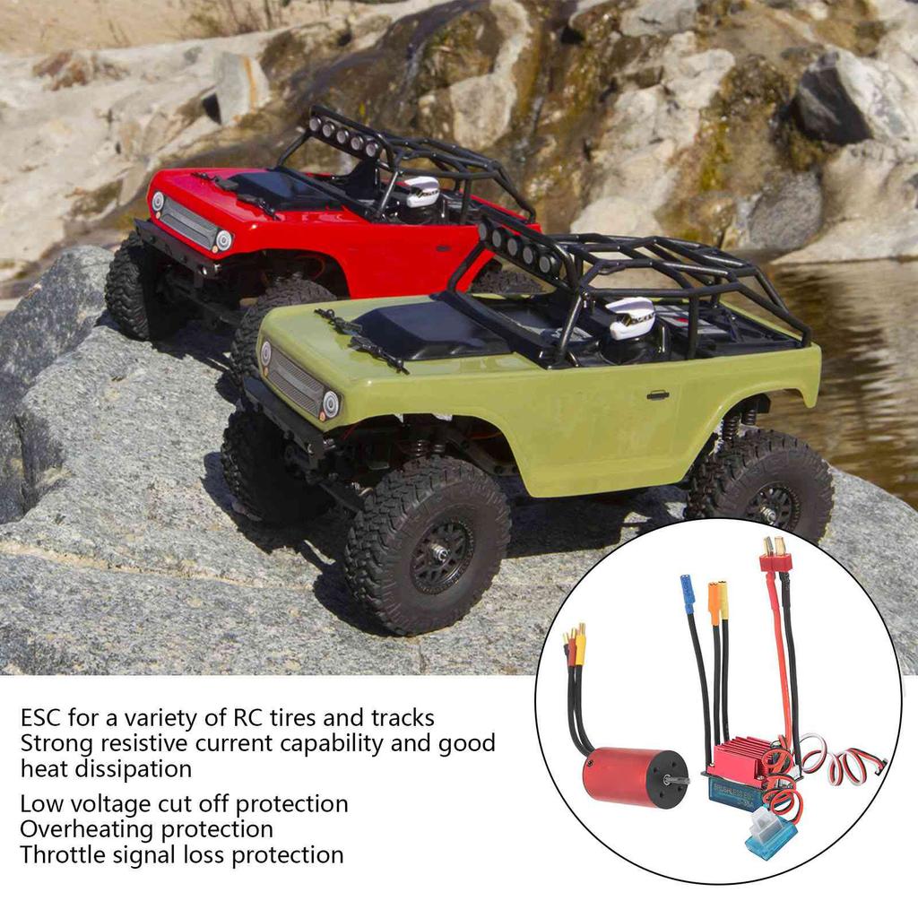 2845 2800KV Waterproof Brushless Motor and ESC Set CNC Machining Multiple Protection Brushless Motor with 35A ESC Kit