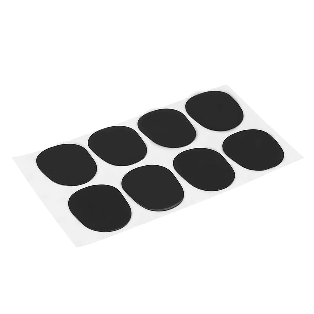 Sax Mouthpiece Patch Pad Cushion for Soprano Alto Tenor Saxophone Clarinet Black 0.3mm Big Oval