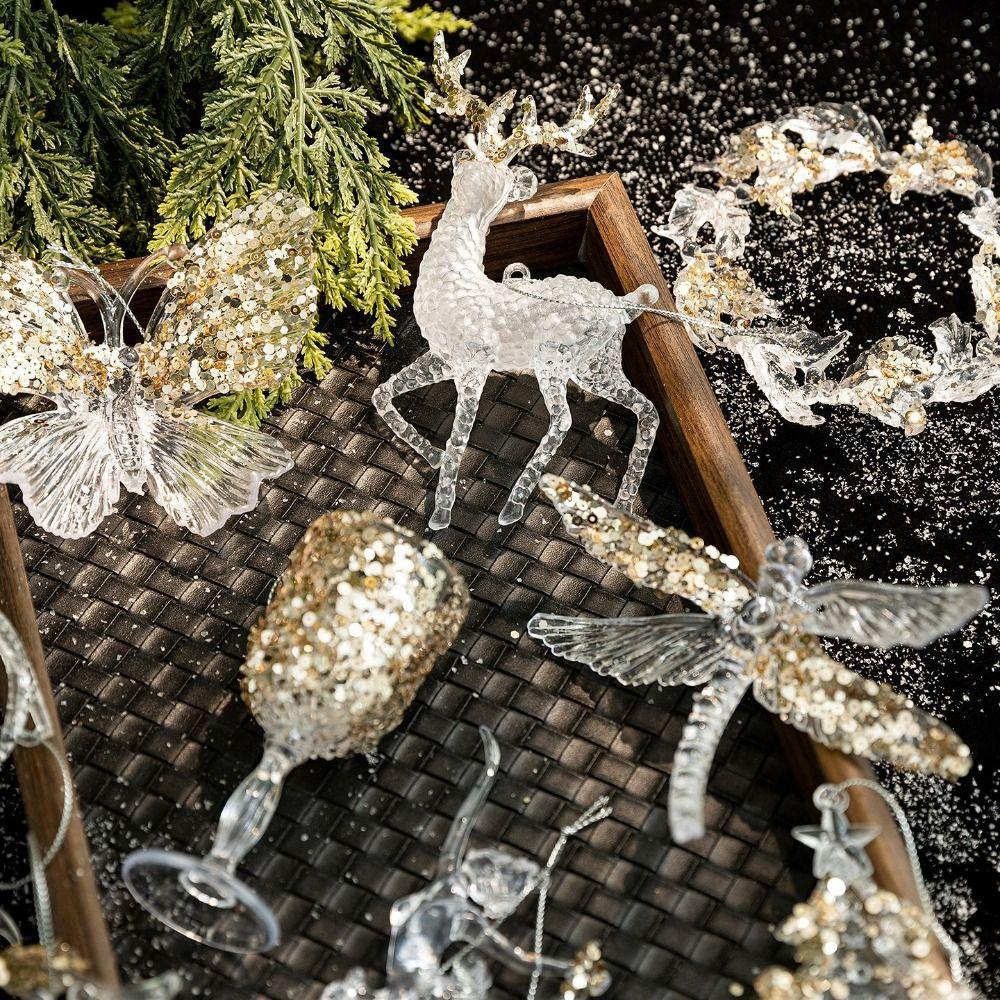 Acrylic Christmas Tree Ornaments DIY Crystal Hanging New Christmas Crystal Pendants Indoor Outdoor