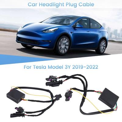 Черный Кабель-разъем фары ABS Кабель-разъем фары для Tesla Model 3/Y - Разъем