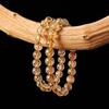 Natural Gold Yellow Rutilated Quartz Crystal Bracelet Stone Round Bead Stretch Gemstone Jewelry Women Men 7mm