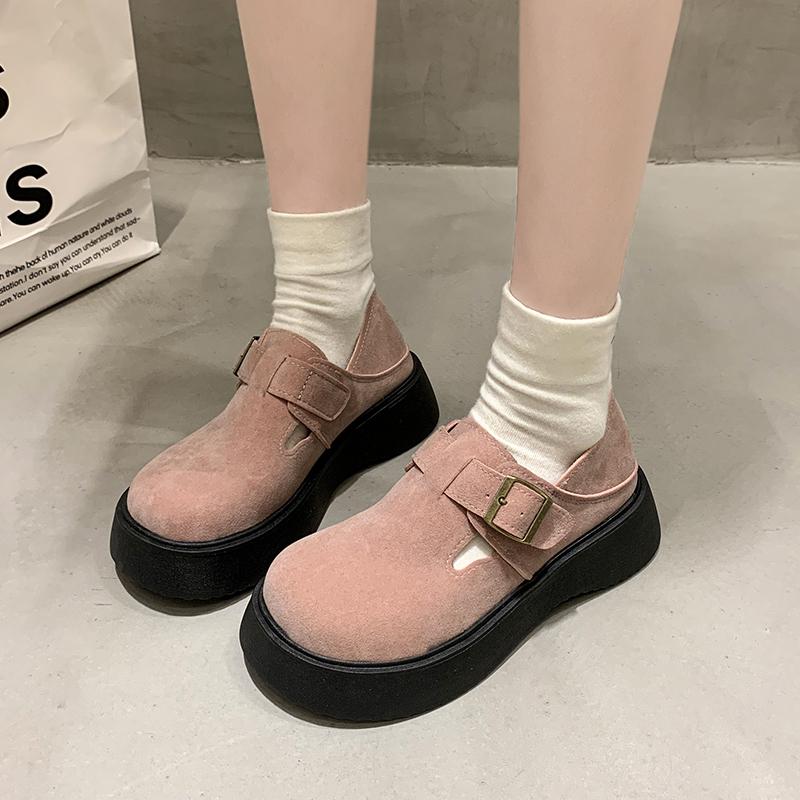 Мода 2024 года, осенние женские туфли-лоферы на толстой подошве, модные и удобные, однотонные, на плоской подошве, с низким верхом