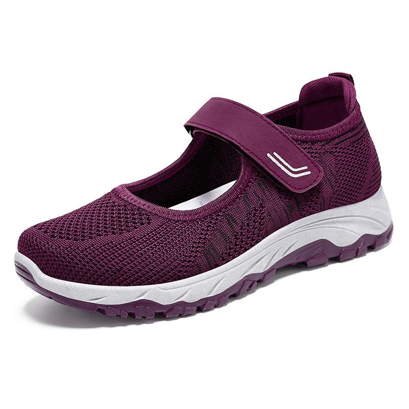 Обувь для ходьбы для людей среднего и пожилого возраста, обувь для мам, весенне-летняя новая женская обувь, удобная обувь на липучках с мягкой подошвой, старая обувь для детей
