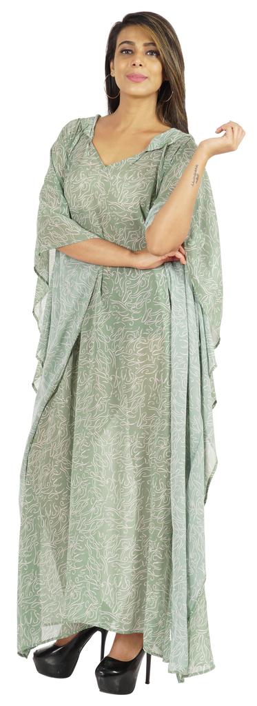 Moomaya Кафтан с капюшоном для женщин, длинное бикини с принтом, прикрытие, летнее, турецкое