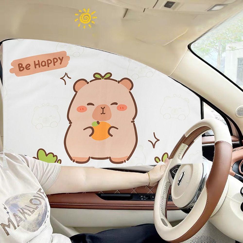 Cartoon Auto Sliding Curtain Repellent Mosquito Car Window Sunshade New Car Window Shades