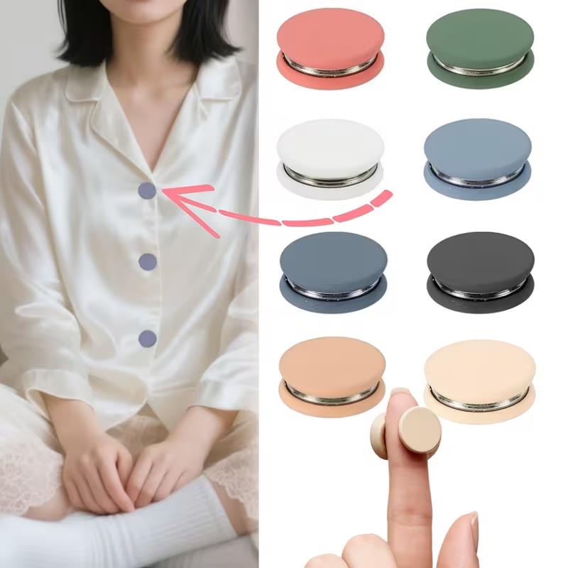 Xiaomi 8pcs No-Sew Clothes Clips – Multi-Function Adjustable Buttons for Sweaters, Dresses, Scarves, 8 Colors