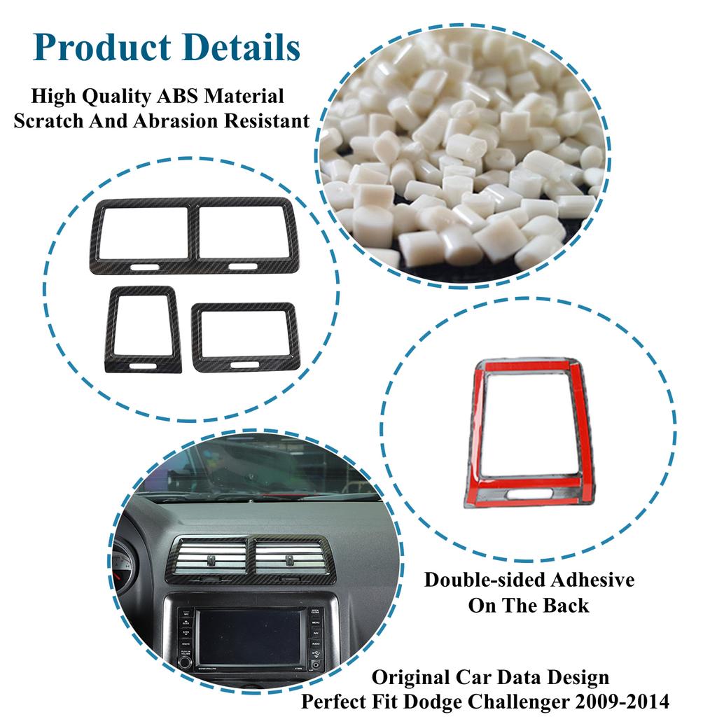 Приборная панель автомобиля, украшение на выходное отверстие для кондиционера для Dodge Challenger 2009 2010 2011 2012 2013 2014, интерьер