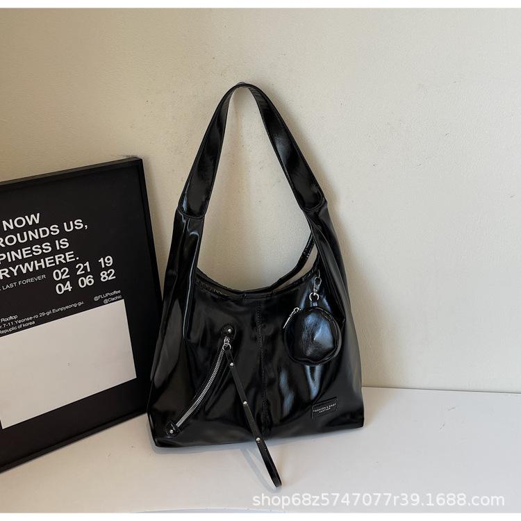 Casual Large-capacity Bag Women's 2025 New Trendy Summer Fashion Tote Bag Preppy Style Commuter Shoulder Crossbody Bag