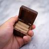 Luxury Jewelry Gift Packaging Box Wedding Ring Case Organizer Customized Logo Natural Walnut Earring Wooden Rings Box